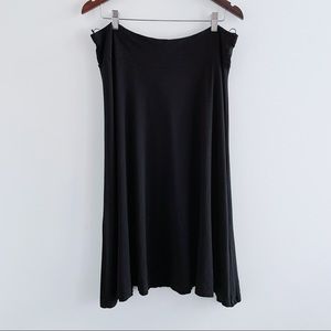 Olsen Europe Black Flowy Midi Skirt 14